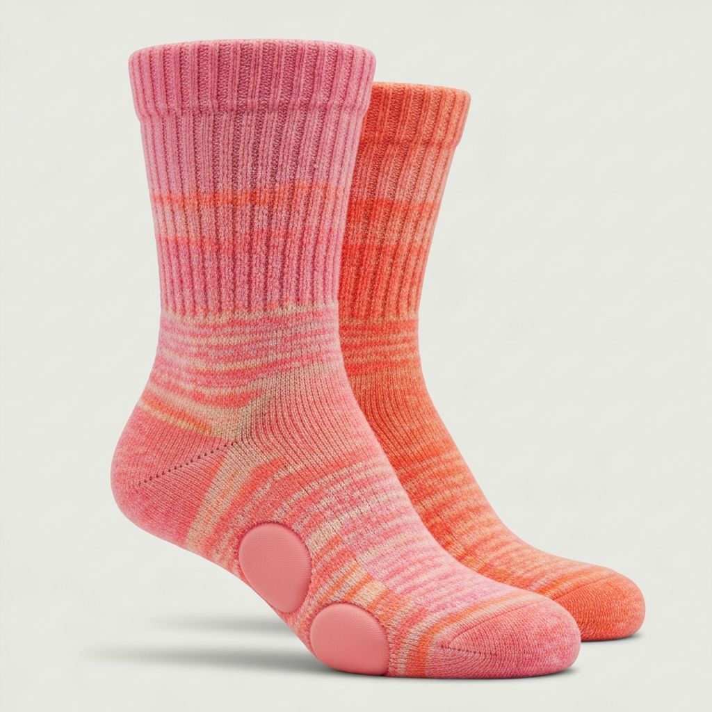 Boys Crew Sockies in Coral
